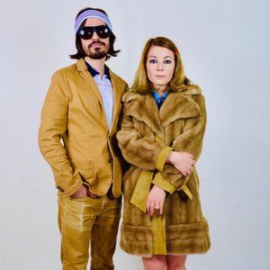 Vintage Faux Fur + Suede coat